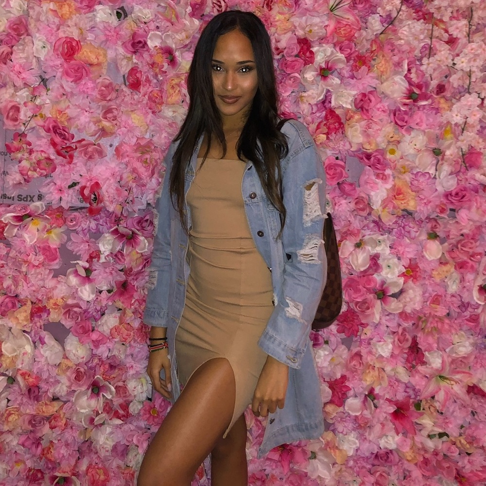 Nude forever 21 mini dress